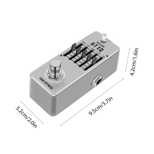 Rowin 5-Band-EQ-Pedal, Equalizer für E-Gitarre, 2
