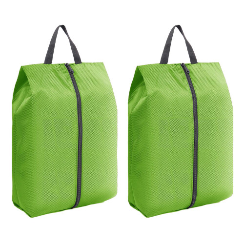 Portable Shoe Storage Case Practical Polyester Texture-Green