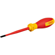 Bosch Professional VDE Flat Screwdriver/PZ1x100 (certified up to 1,000 V, insulated with thermoplastic elastomer (TPE))