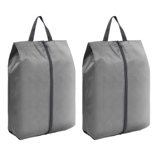 Practical Shoe Storage Solution Polyester Texture for Gym-Gray