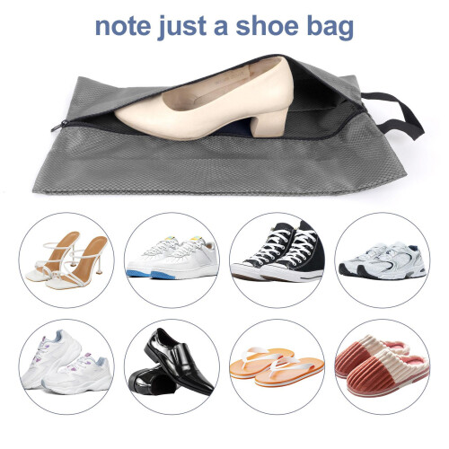 Practical Shoe Storage Solution Polyester Texture for Gym-Gray 1