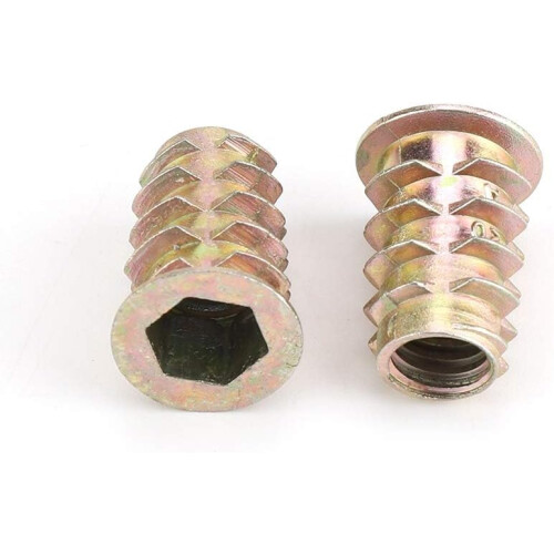 Παξιμάδια με σπείρωμα για ζωντανές δημιουργίες, ένθετα από κράμα ψευδαργύρου με
