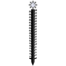 Snow knife, iron art, snow measuring tool, 120 x 16 x 2 cm