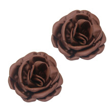 3D Flower Clip On Shoe Charm Shoe Buckles for Women Girl-Maroon