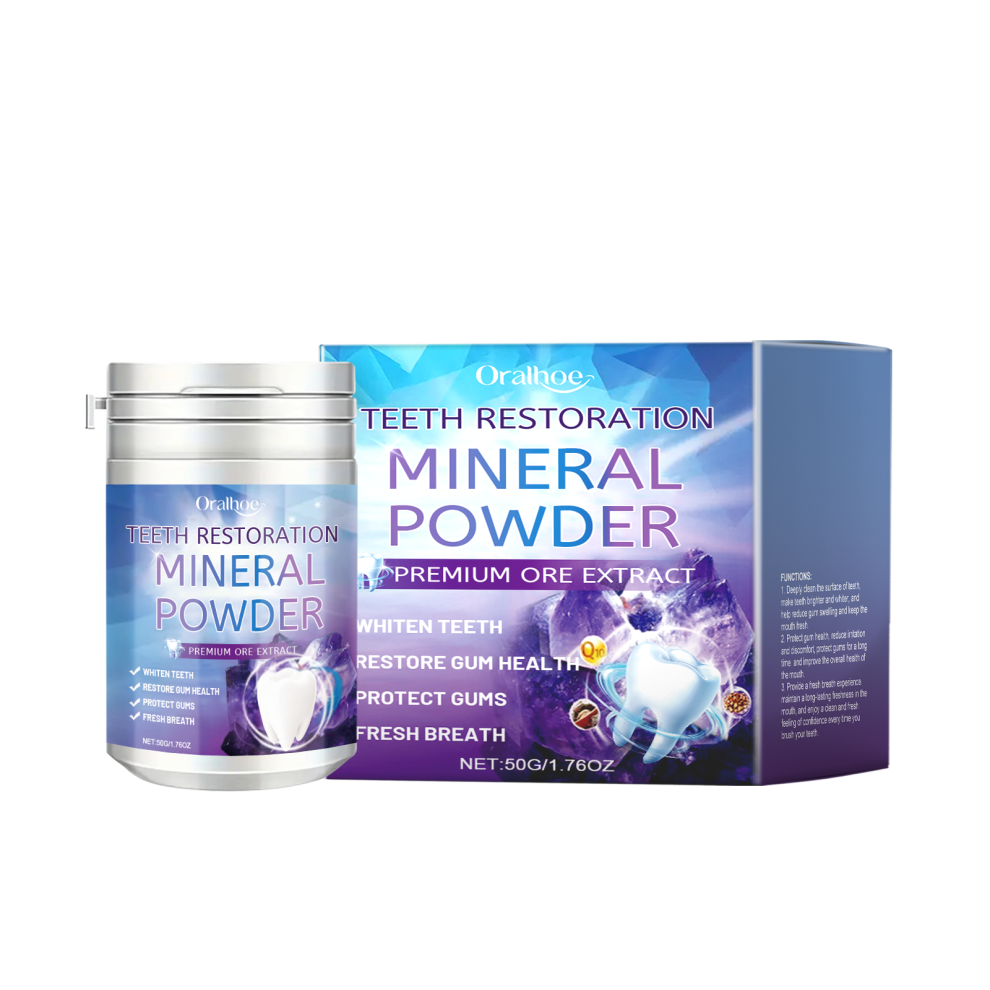 Purple Tooth Powder: Cleans Stains, Freshens Breath, Glossy Teeth