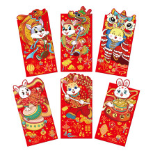 Sobres de dinero de la suerte para el Año Nuevo Chino, Año del Dragón Hongbao con estampado en relieve, hermosa apariencia y bendiciones