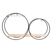 Multi-Purpose Display Rack Geometric Wire Shelf with Metal Frame Floating Shelf, Decorative Storage Organizer for Nursery and Office