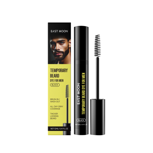 Black Men's Beard & Eyebrow Dye: Moisturizing, Lasting, No Bleach