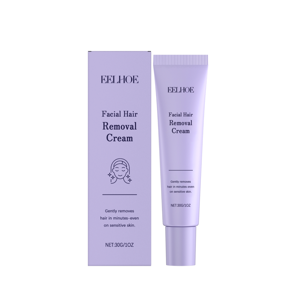 Cream Facial Hair Removal Gently Cleans, Moisturizes, Softens Hair