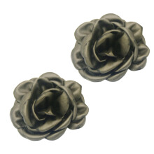 Flower Shape Clip On Shoe Charm 3D Rose Flower Shoe-Olive color