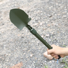 Folding Shovel Multifunctional Folding Shovel Camping Shovel Tool Steel Spade Outdoor Survival Emergency Tool (Green)