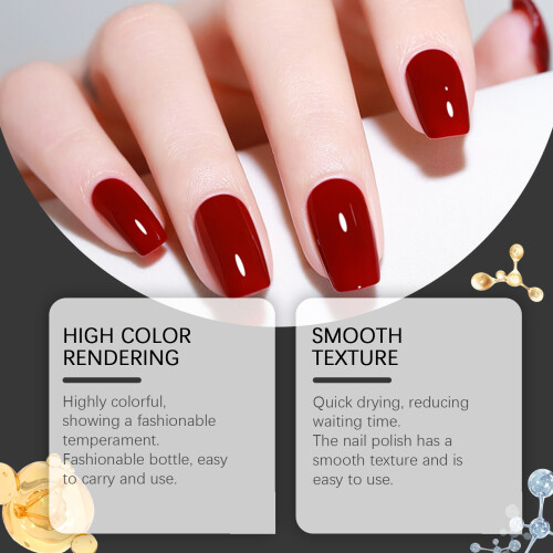 Rote Gel-Nagellack - Lang haltbar, schnell trocknend 2