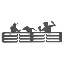 Suporte personalizado para medalhas de conquistas esportivas, cabide de metal personalizado com nome e design robusto para fixação na parede,