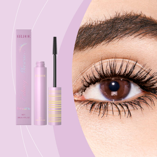 Braune Wimperntusche, natürlich, langanhaltend, wischfest 1
