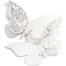 Servetringen met vlinderdesign, elegante tafeldecoratie, mat papier geeft een glanzend effect aan elke eetgelegenheid (11 cm x 7 cm, stabiel).