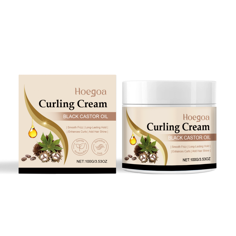 Castor Oil Curling Cream, Natural Shine & Curls