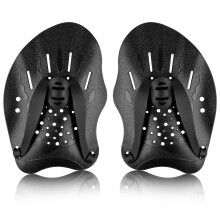 Swimming Paddles, Unisex Hand Paddle with Adjustable Straps, Strength Training Aid, Black
