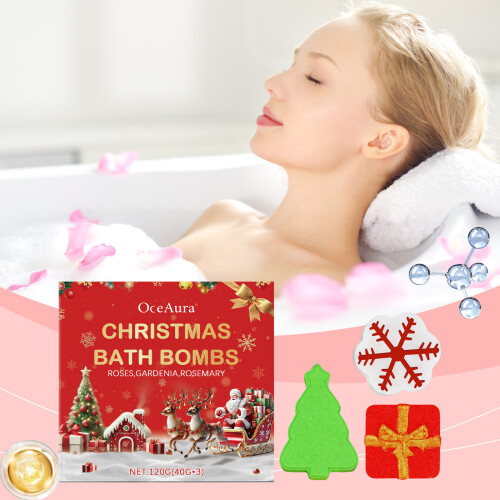 Weihnachts-Badkugeln mit Duft & Blumen 1