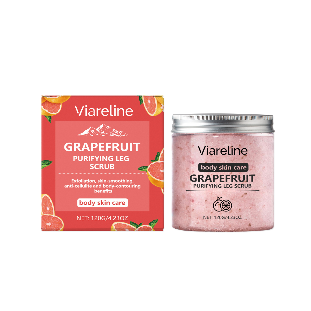 Grapefruit Flavored Sea Salt Body Scrub, Exfoliating Moisturizing