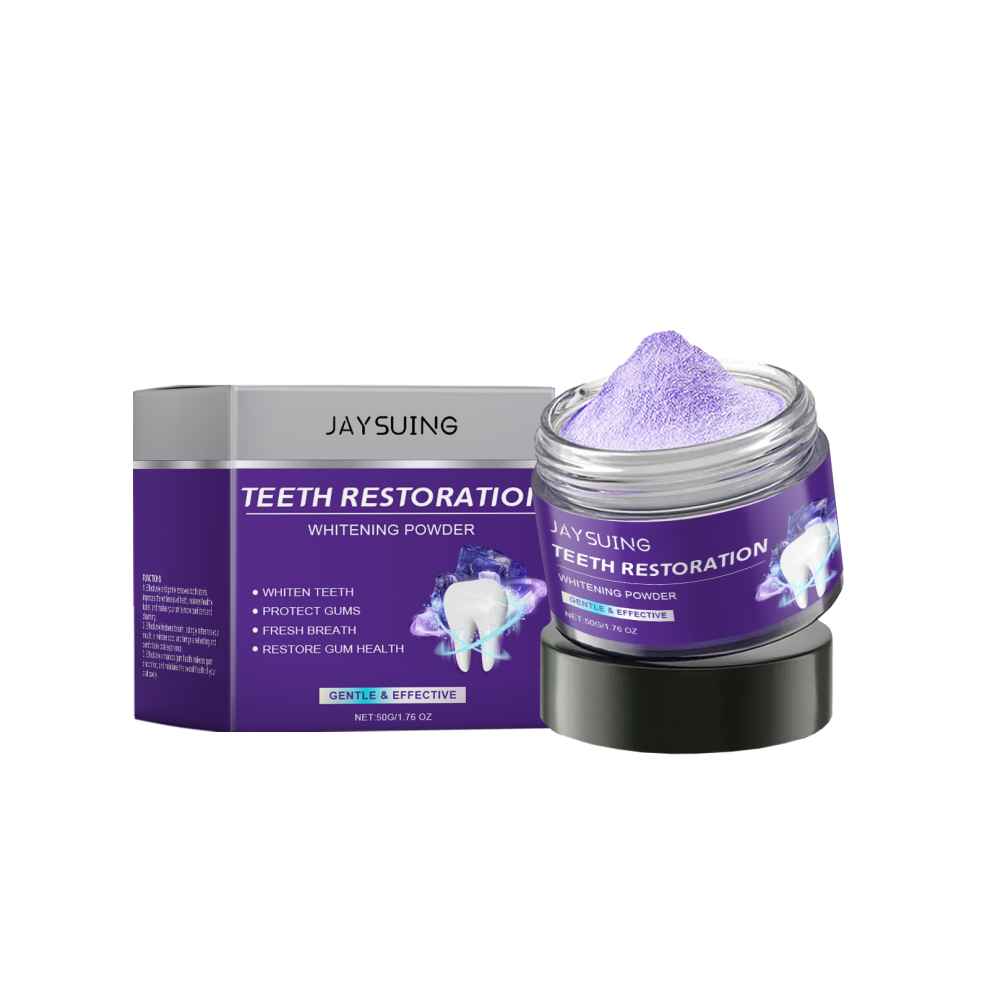 Purple Whitening Teeth Powder For Fresh Breath & Healthy Gums