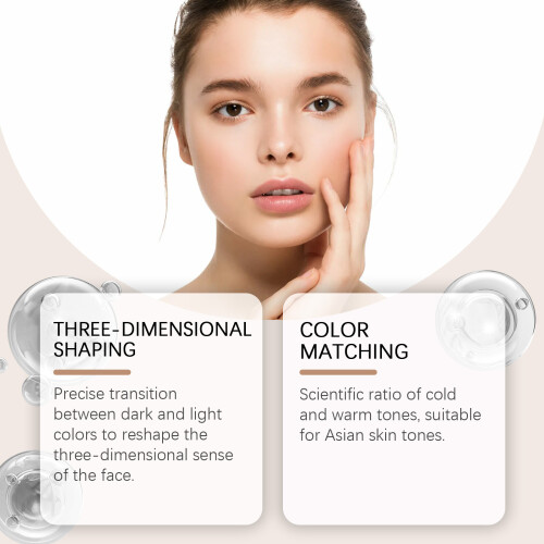 Double Head Contour & Blush Stick (Light Brown/Pink) Portable 2