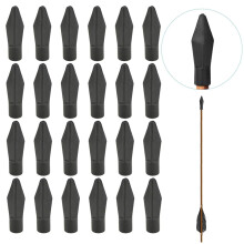 Pack of 24 Soft Rubber Arrows for Outdoor Training (Black)