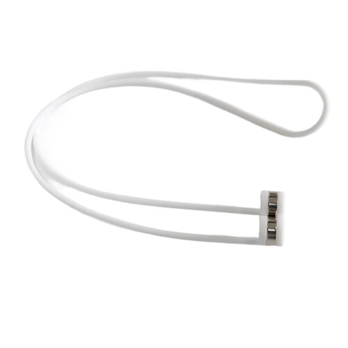 Magnetic Earbud Holder Cord Flexible Silicone Material-White