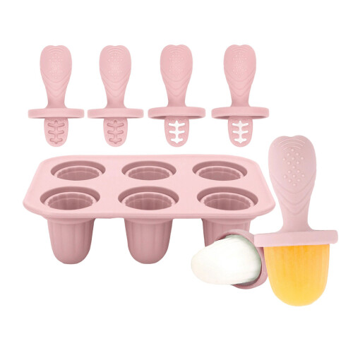 Baby Teething Relief Ice Cubes Molds 6-Light pink Model C