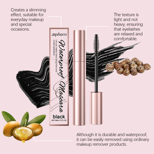 Black Curl Mascara, Waterproof, Long Lasting, Non-Smudging 2