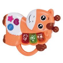 Childrens Piano Keyboard Toy Cartoon Giraffe-orange color