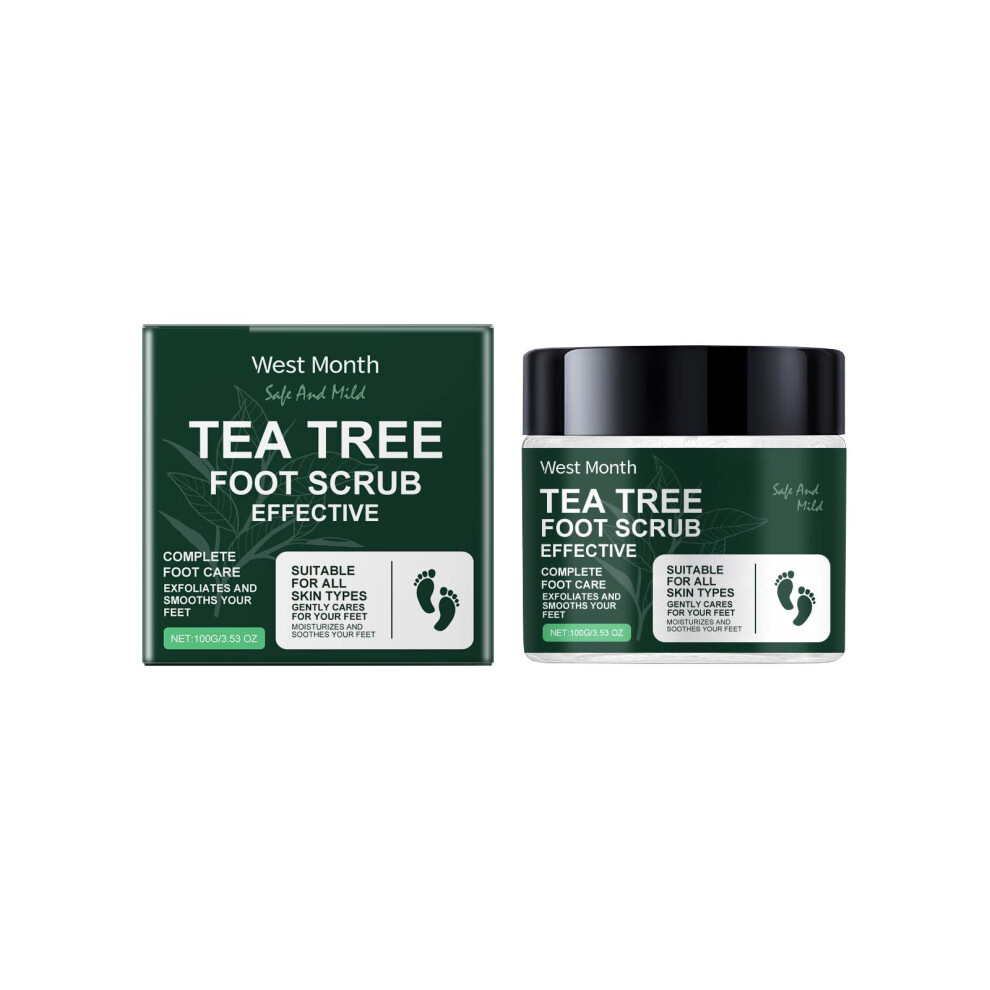 Tea Tree Foot Scrub, Softens Calluses & Moisturizes