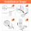 Low Profile Surround Speaker Mount Metal Complete-White 4