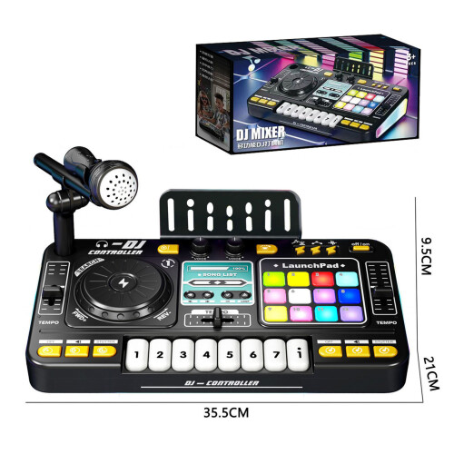 Music Toy For Kids DJs Builtin Recording Function-Black 1