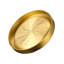 304 roestvrijstalen gouden serveerschaal dubbellaags-goud 26cm