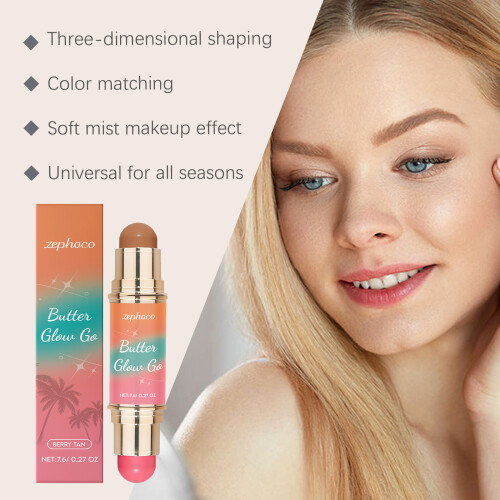 Double Head Contouring Blush Stick Soft Mist Portable 2
