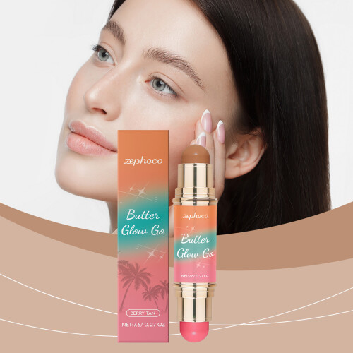 Double Head Contouring Blush Stick Soft Mist Portable 1