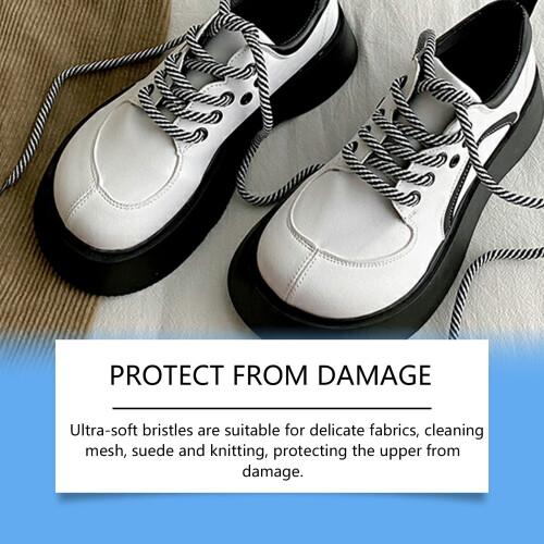 White Shoe Foam Cleaner: Removes Stains, No Damage, Includes Brush 2
