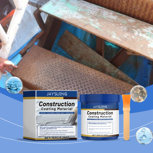 Gray Epoxy Floor Paint, Waterproof Crack-Resistant Quick-Drying 1