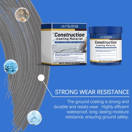 Gray Epoxy Floor Paint, Waterproof Crack-Resistant Quick-Drying 2