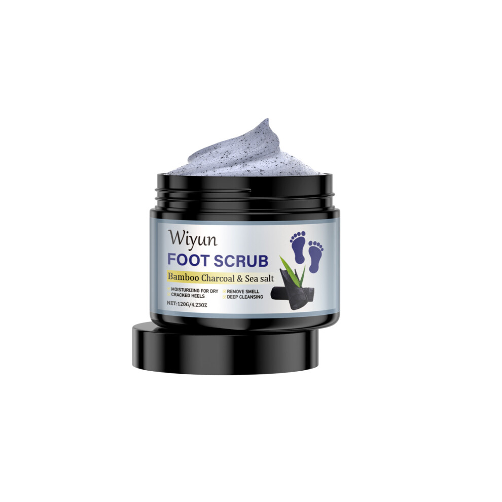 Bamboo Charcoal Sea Salt Foot Scrub, Soften Horny Moisture