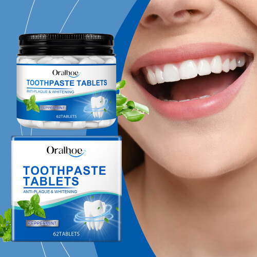 Mint Toothpaste Tablets for Yellow Stain Removal & Brightening 1