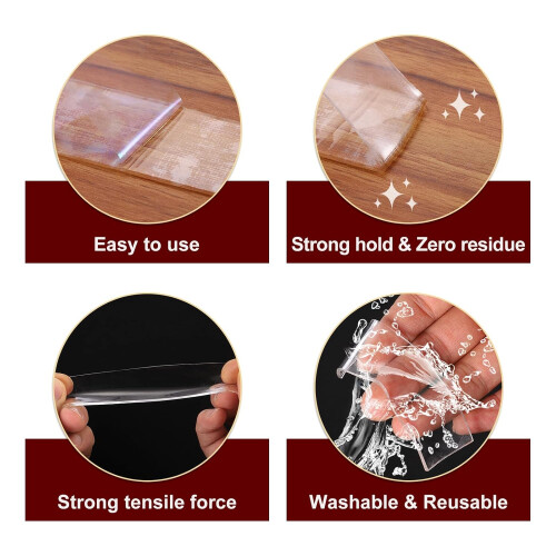 Multipurpose Removable Transparent Mounting Tape Washable Ref: 5466 2