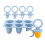 Baby Friendly Ice Cubes Tray For Teething-Gray blue Model B 1