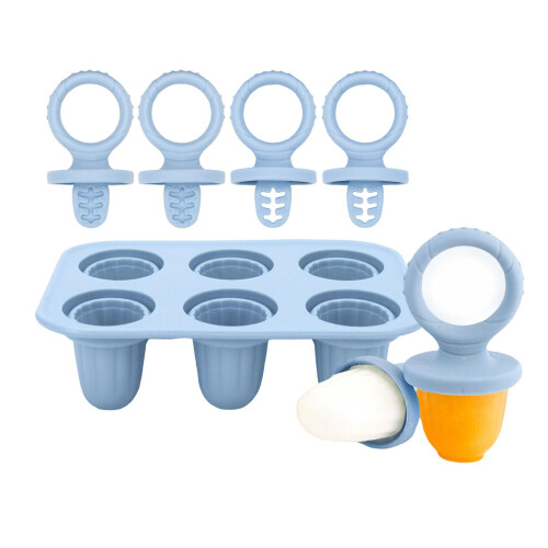 Baby Friendly Ice Cubes Tray For Teething-Gray blue Model B