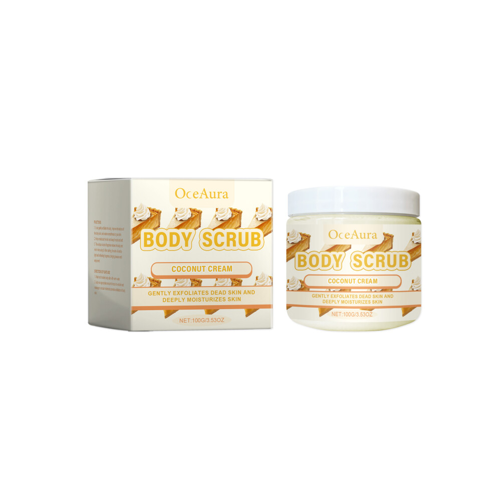 Cream Coconut Body Scrub - Gentle Exfoliating Cleanser