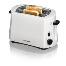 331 Cool Wall Toaster, 825 W, 2 Slices, Integrated Bun Attachment, Crumb Drawer, Lifter, White White Single