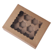 Suministros de panadería para fiestas, cajas de pasteles con ventanas, 10 recipientes para cupcakes, soportes para cupcakes de grado alimenticio con