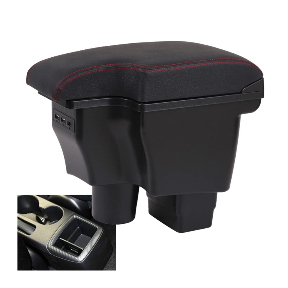 Leather Car Armrest Storage Box With Usb For Mazda Cx3 20102018 And Mazda 2 Skyactiv Light 9119770106247