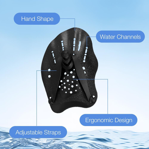 Swimming Hand Paddle, Adjustable Training Aid for Adults 2