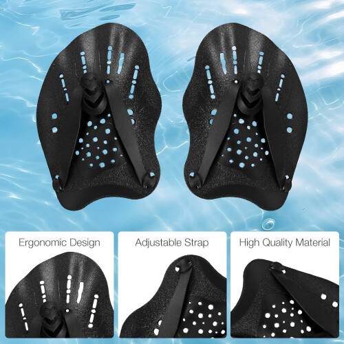 Swimming Hand Paddle, Adjustable Training Aid for Adults 1